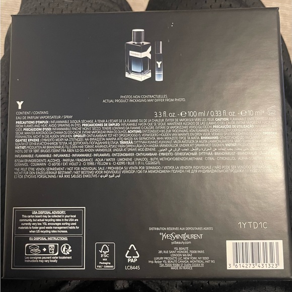 YSL Y EAU DE PARFUM 2 PIECE GIFT SET - Picture 3 of 3